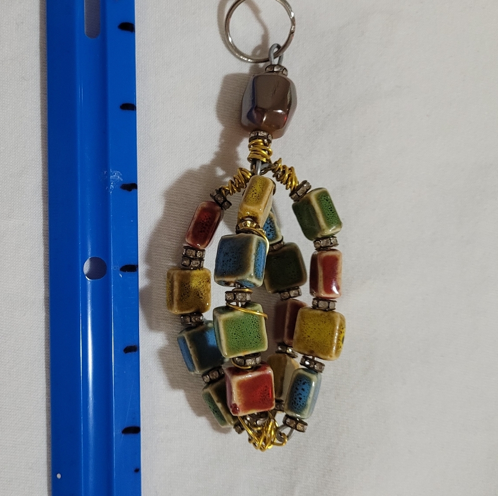 Colorful Beaded Keychain